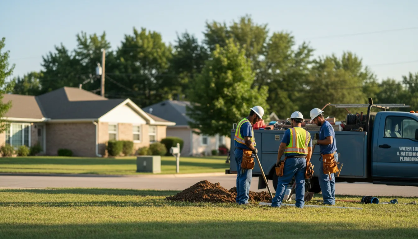 Residential water line and bathroom plumbing service in Paris, TX